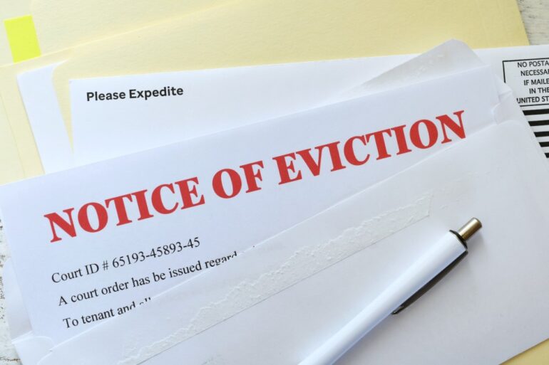 a Notice of Eviction letter after foreclosure