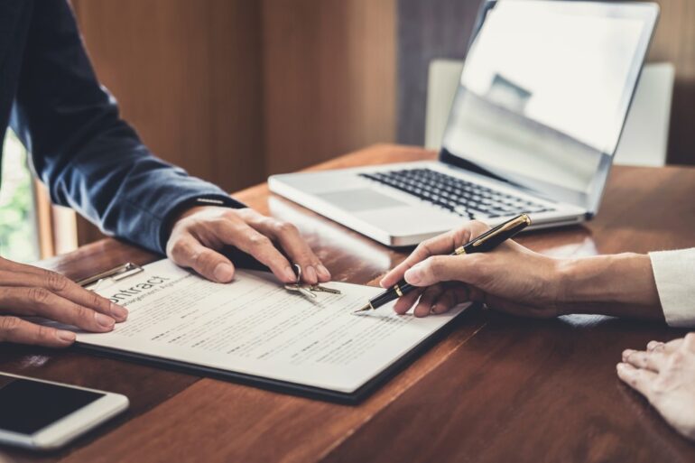 person viewing their mortgage balance with their lender