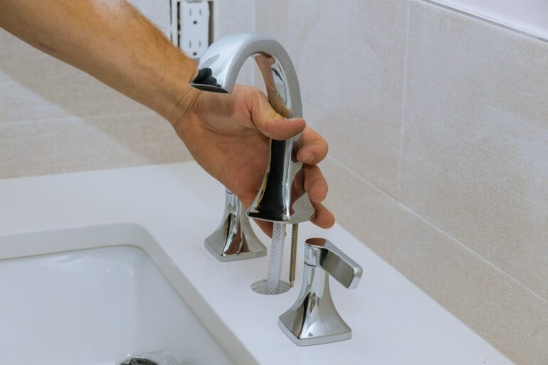 installing new bathroom fixtures